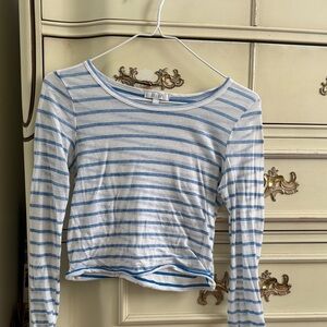dELiA*s Blue and White Striped Top